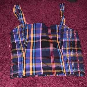 A plaid crop top from Hollister